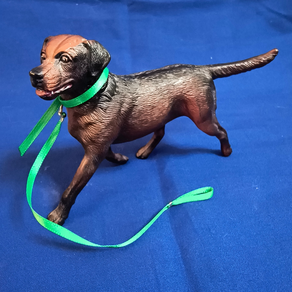 Breyer Chocolate Lab Figurine with Leash